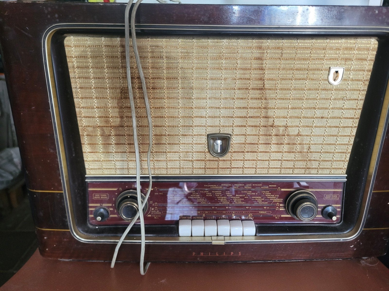 Vintage Philips buizenradio - Klassieke uitstraling, Ophalen, Gebruikt, Radio