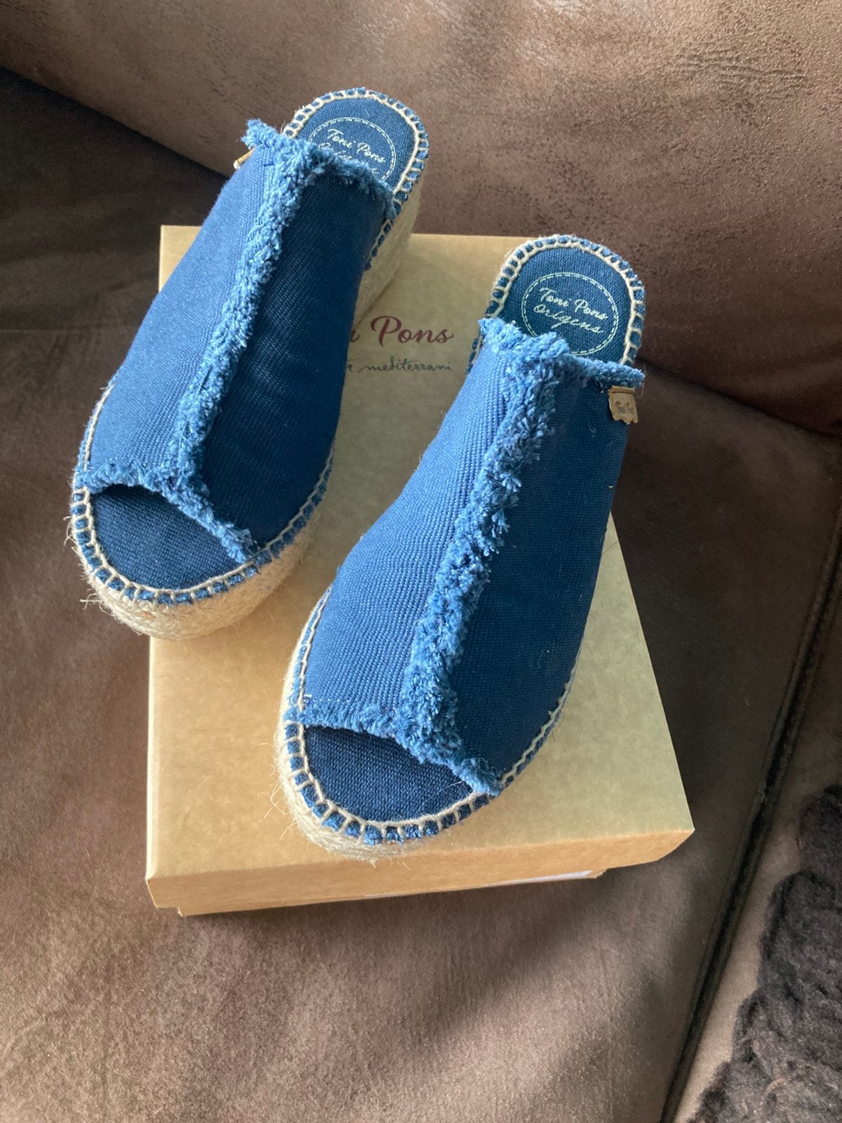 Toni Pons muiltjes mt 38 NIEUW, Kleding | Dames, Schoenen, Blauw, Nieuw, Sandalen of Muiltjes, Ophalen of Verzenden