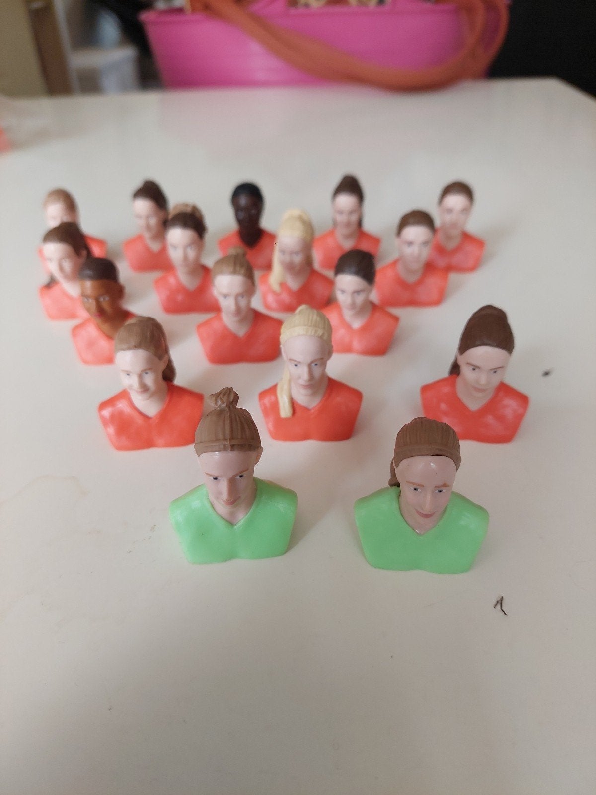 Complete set Oranje Leeuwinnen poppetjes WK 2019 Blokker, Ophalen of Verzenden, Zo goed als nieuw, Overige sporten, Beeldje of Poppetje