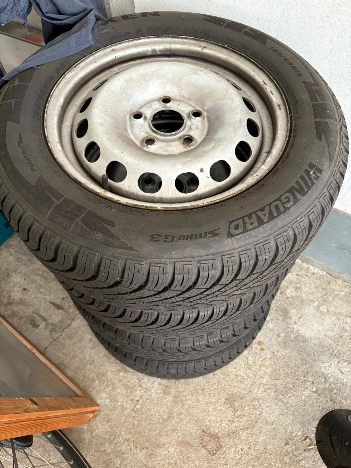 Velgen met Z.G.A.N. winterbanden, Ophalen, 16 inch, Banden en Velgen, Winterbanden