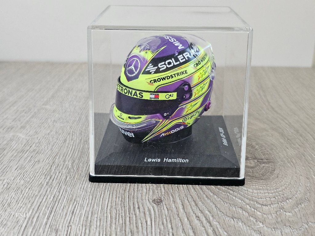 SALE: Helm 1:5, L. Hamilton, British GP 2024. <NIEUWSTAAT>, Ophalen of Verzenden, Zo goed als nieuw, Formule 1