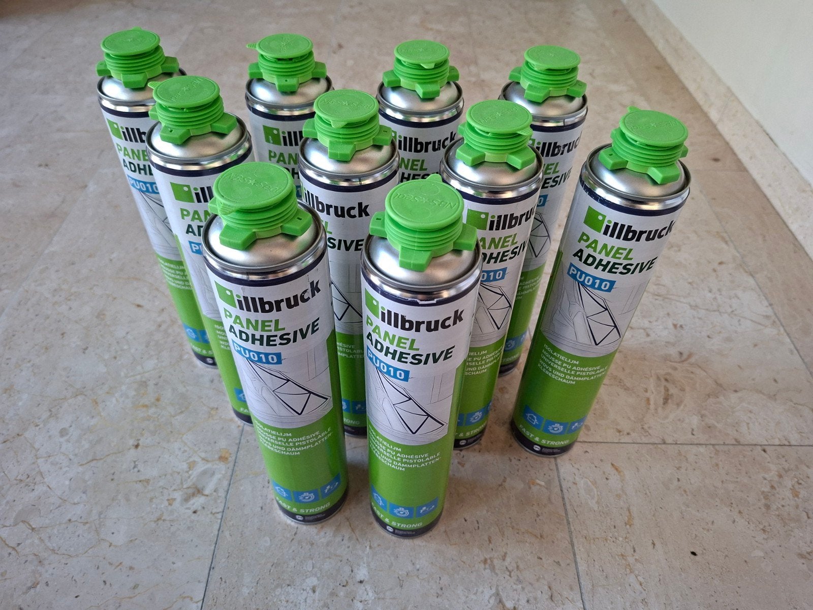 10x Illbruck isolatielijm PU010 - Panel Adhesive, Minder dan 4 cm, Overige materialen, Vloerisolatie, Nieuw
