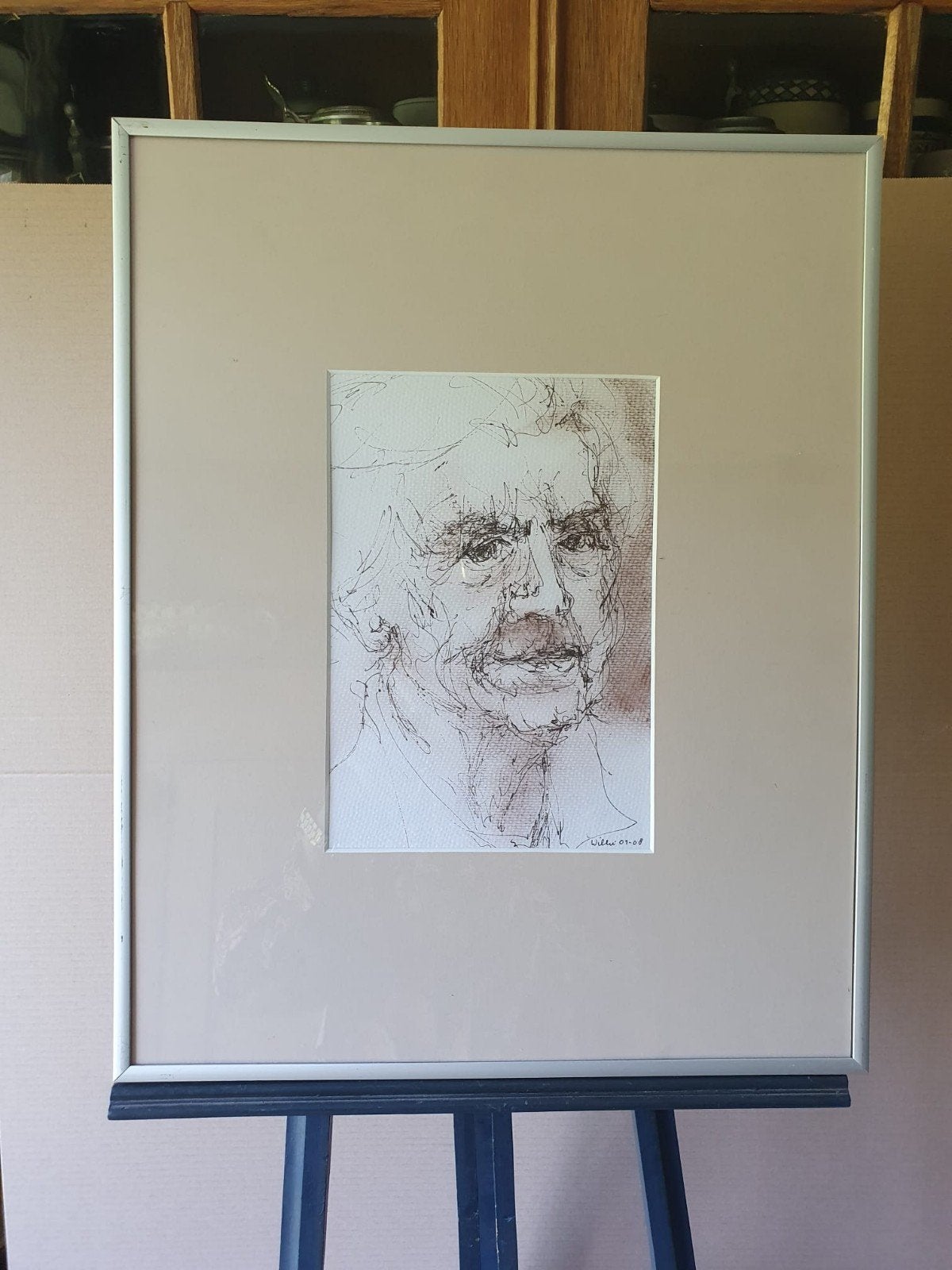 Gesigneerde Tekeningen Willie van S, Antiek en Kunst, Kunst | Tekeningen en Foto's, Ophalen, Tekening, Gemengde techniek, Ingelijst