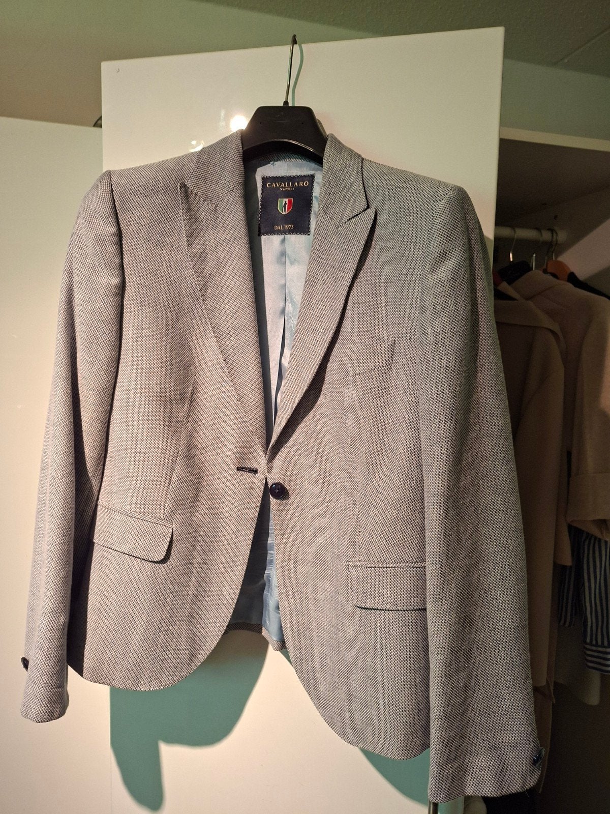 Blazer jasje van Cavallaro, Ophalen, Zo goed als nieuw, Maat 42/44 (L), Blauw