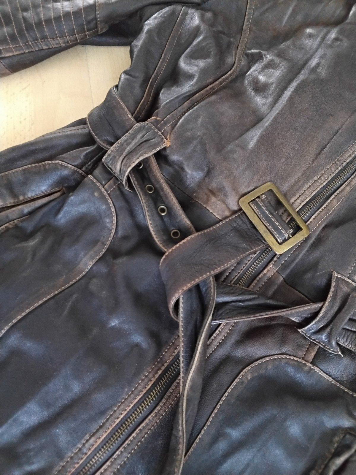 Leren  mantel  arma XL, Bruin, Arma, Maat 46/48 (XL) of groter, Ophalen of Verzenden