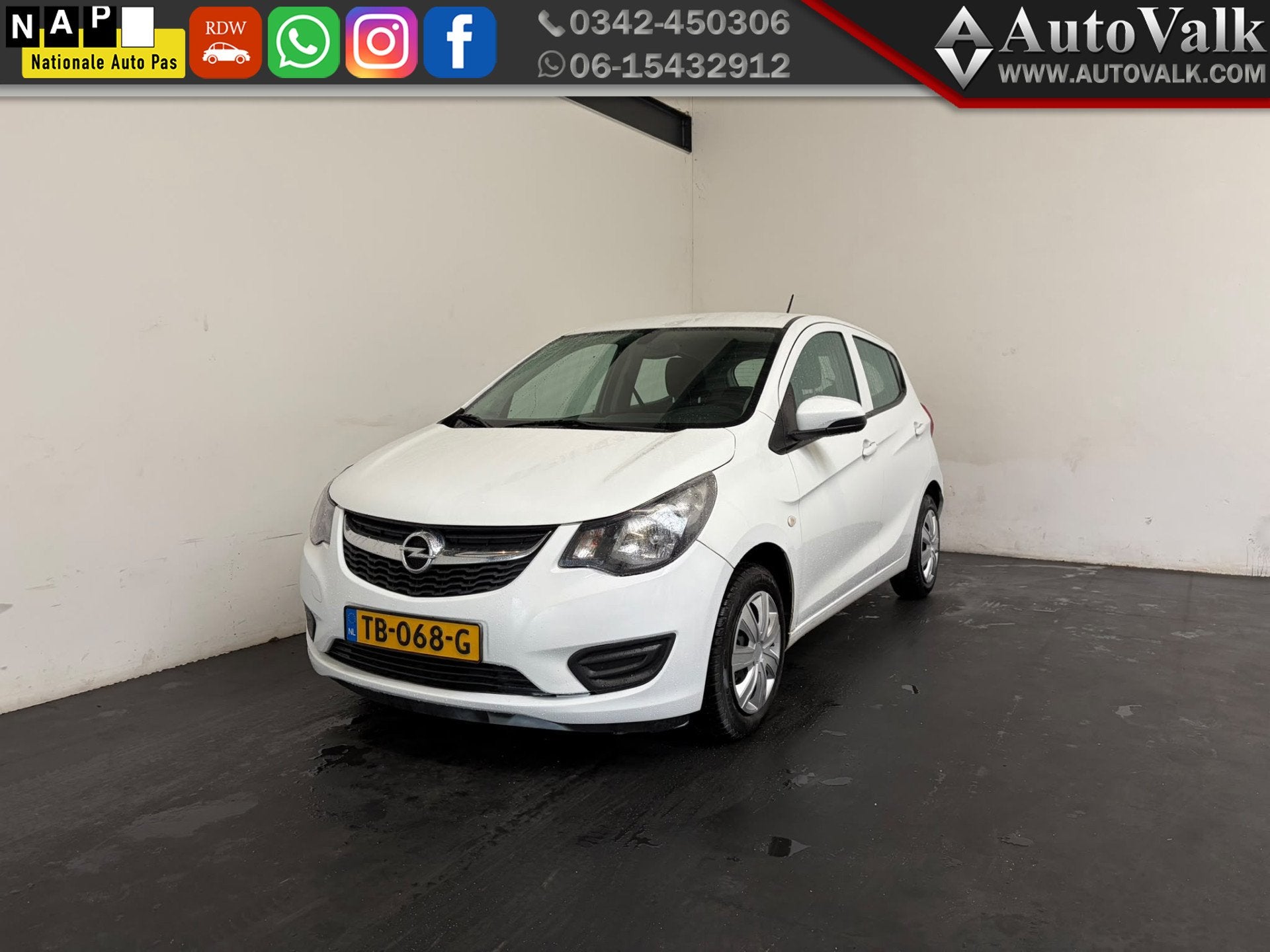 Opel KARL 1.0 ecoFLEX Edition (bj 2018), Auto's, Voorwielaandrijving, Gebruikt, Euro 6, Wit