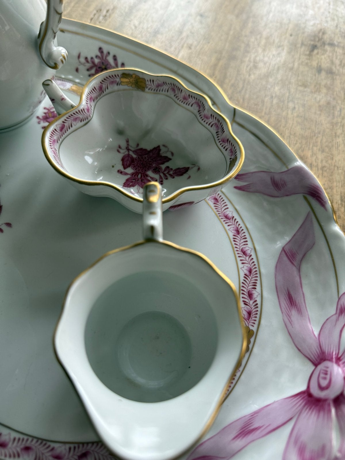 Prachtig Herend 'Rothschild theeservies, Ophalen