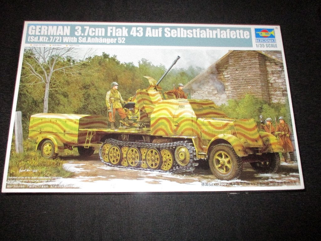 D-218,TRUMPETER 1-35,NO,01527,German 3,7cm Flak 43 Auf Selbs, Overige merken, 1:32 tot 1:50, Overige typen, Nieuw