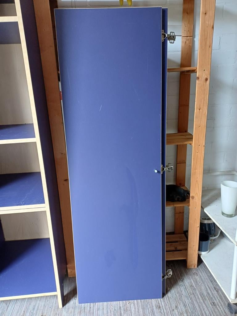 2 Blauwe kastdeuren voor IKEA Billy kast, Ophalen, Gebruikt