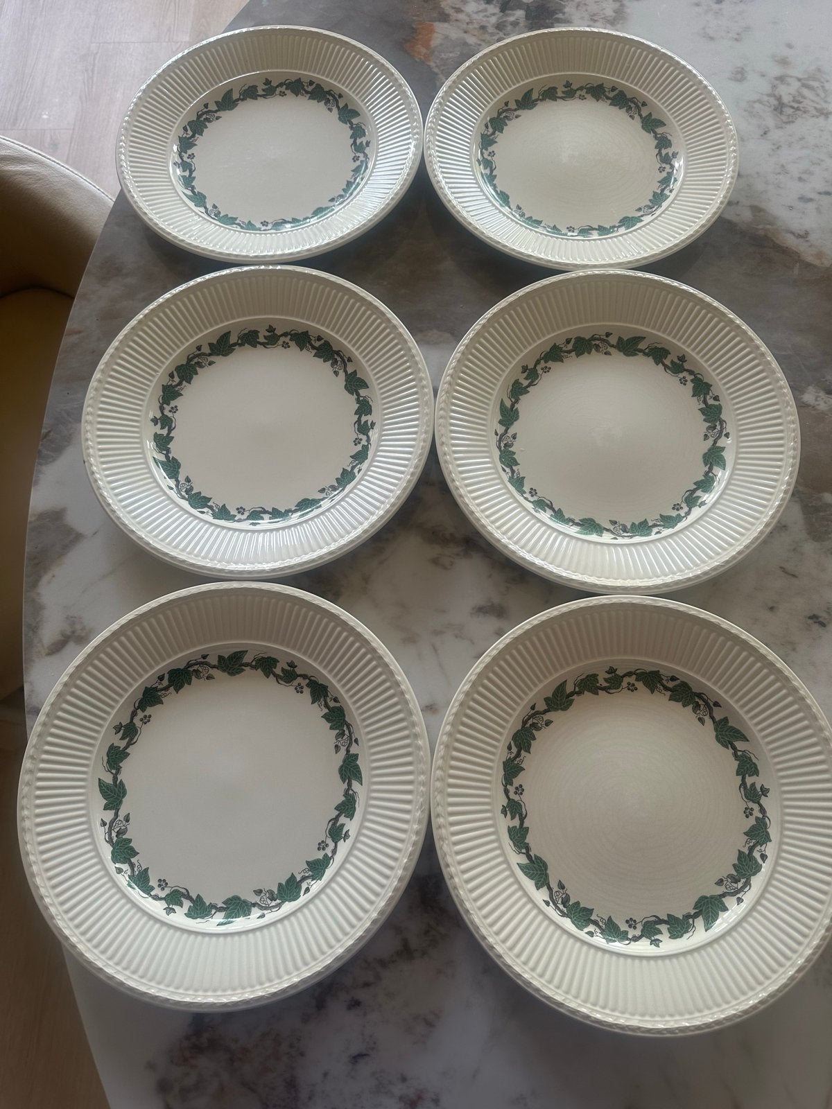6 Wedgwood Stratford borden 26 cm, Ophalen of Verzenden
