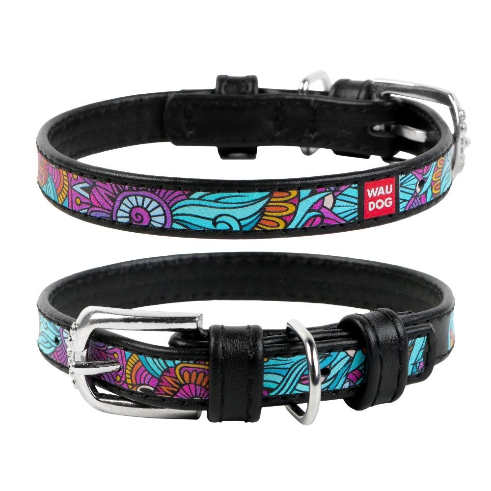 WAUDOG Summer Lederen Halsband Zwart Nek 21-29 cm KOOPJE!!!, Dieren en Toebehoren, Ophalen of Verzenden, Handgemaakt, Nieuw