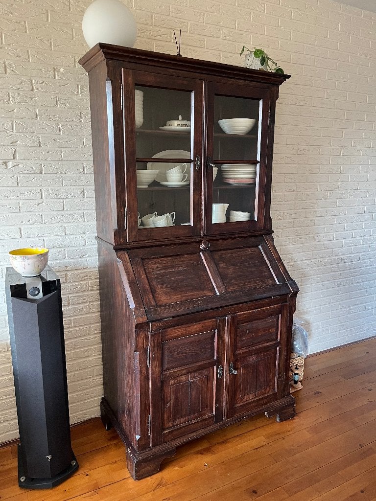 Vintage grenen buffetkast, Huis en Inrichting, Kasten | Buffetkasten, Ophalen, Gebruikt, Met deur(en), Oud grenen