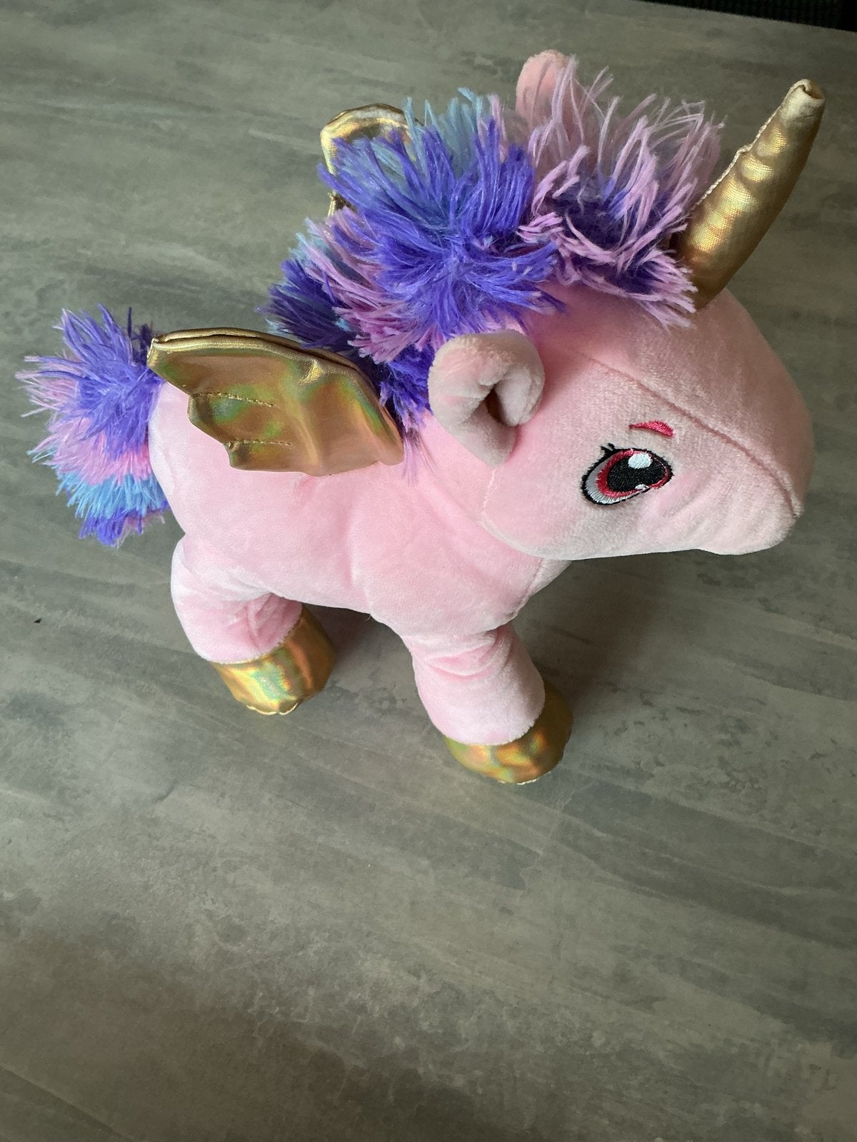 Roze Eenhoorn Knuffel met Gouden Details, Kinderen en Baby's, Speelgoed | Knuffels en Pluche, Zo goed als nieuw, Eenhoorn, Overige karakters