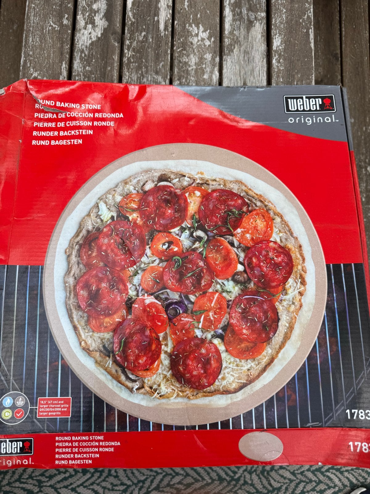 Weber pizzasteen 36cm - Zo goed als nieuw, Ophalen of Verzenden, Zo goed als nieuw