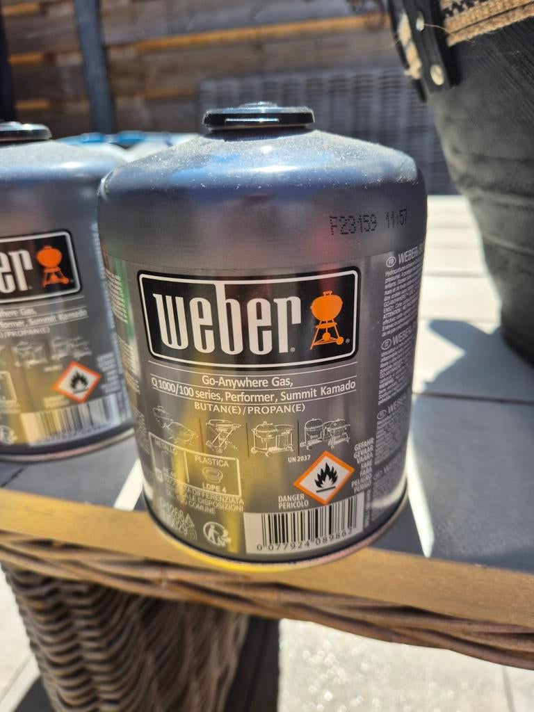 2x Weber Go-Anywhere Gasfles - Butaan/Propaan, Tuin en Terras, Ophalen, Nieuw, Weber