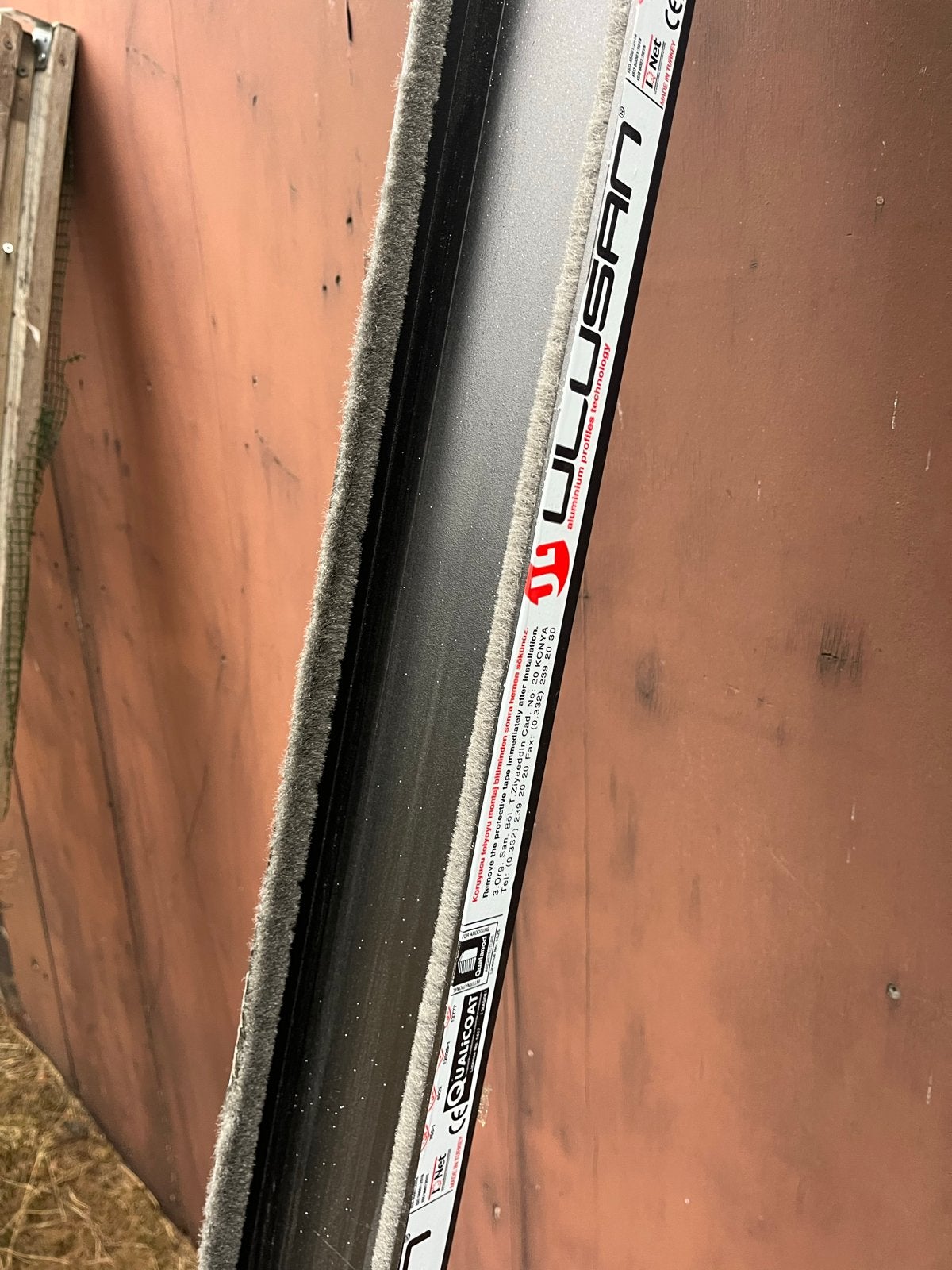 Glazen schuifwand 5 rails RAL 9005 - Glas opvang, Ophalen, Nieuw, Overige typen, 160 cm of meer