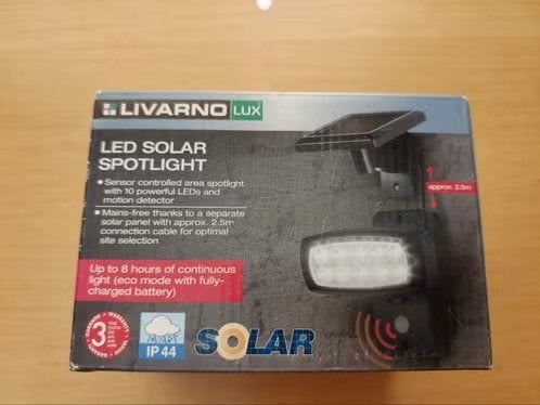 LIVARNO LUX LED Solar Schijnwerper met Bewegingssensor, Ophalen, Kunststof, Overige merken, Nieuw
