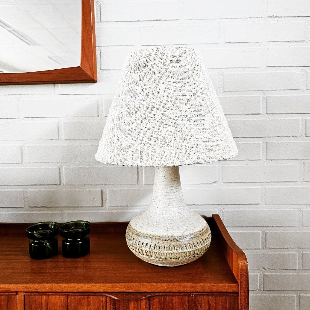 Vintage Deens design Tafellamp - Stentøj Bornholm, Søholm, Beige, Steen/keramiek, Scandinavisch, Overige merken