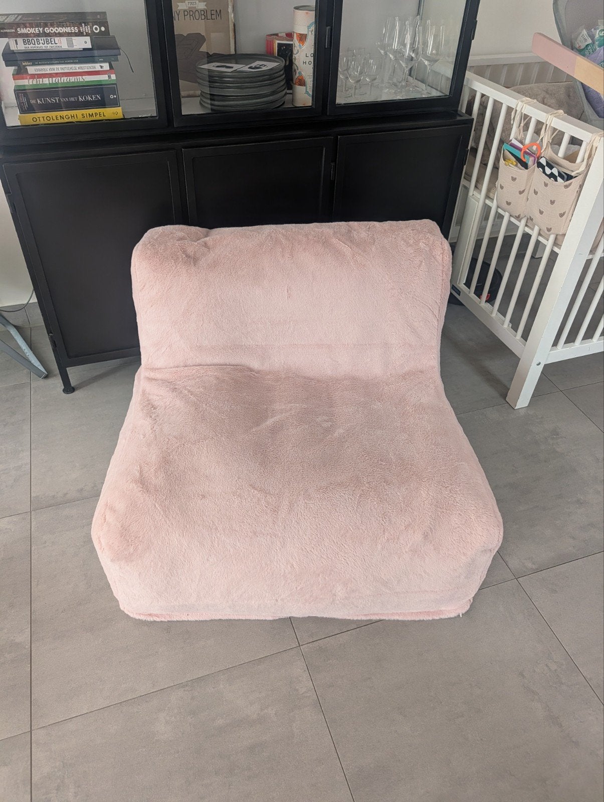 Woood opblaasbare zit fauteuil - licht lek, Ophalen of Verzenden, Gebruikt, Overige materialen, Modern, Comfortabel