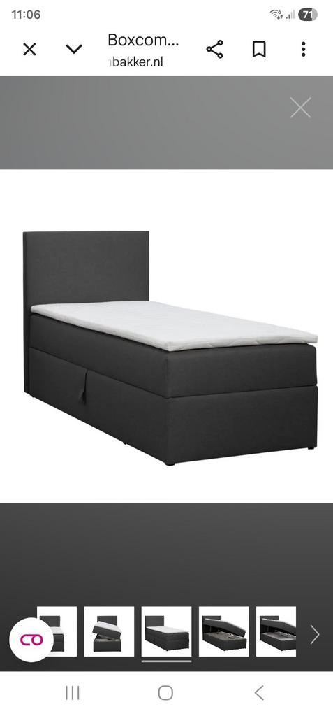 Orebro hoofdbord 90x200 antraciet - Nieuw in doos, Huis en Inrichting, Ophalen, 90 cm, Eenpersoons, Nieuw
