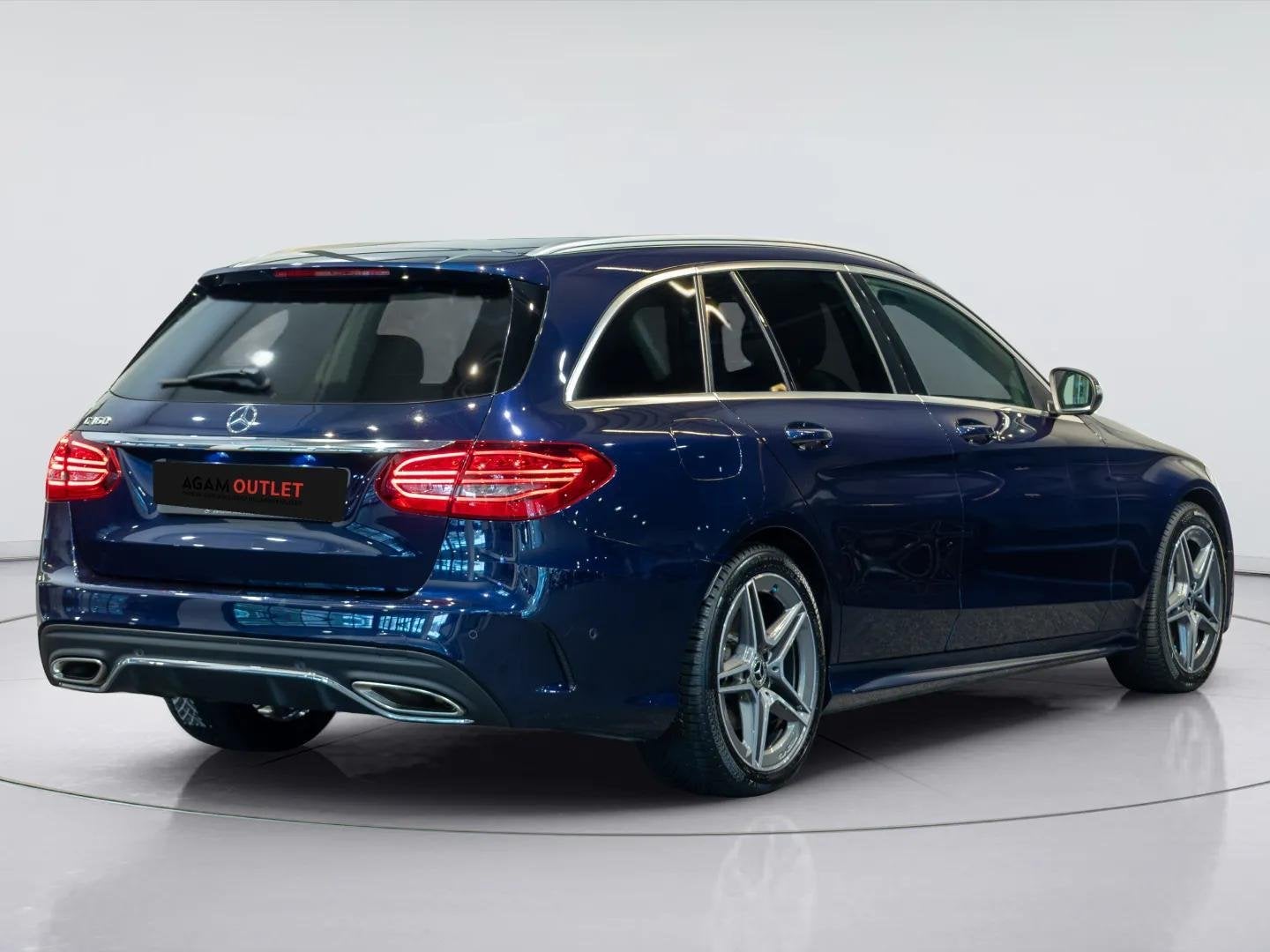 Mercedes-Benz C-Klasse Estate 160 Business Solution, Auto's, Automaat, 4 cilinders, Blauw, Leder en Stof