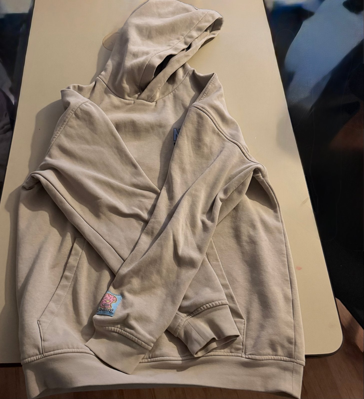 Homer Simpson Donut Hoodie - Beige, Ophalen of Verzenden, Gedragen