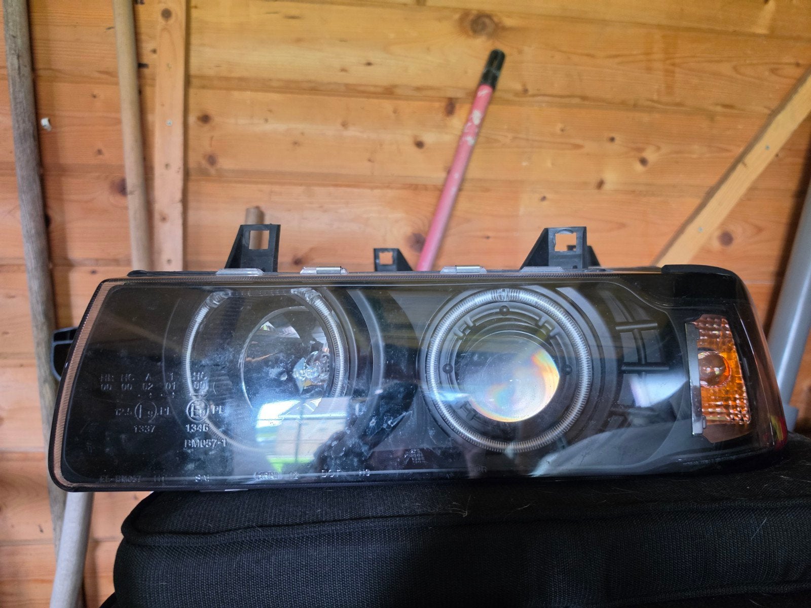 Bmw E36 cabrio  koplampen angel eyes, Auto-onderdelen, Ophalen of Verzenden, Gebruikt, BMW