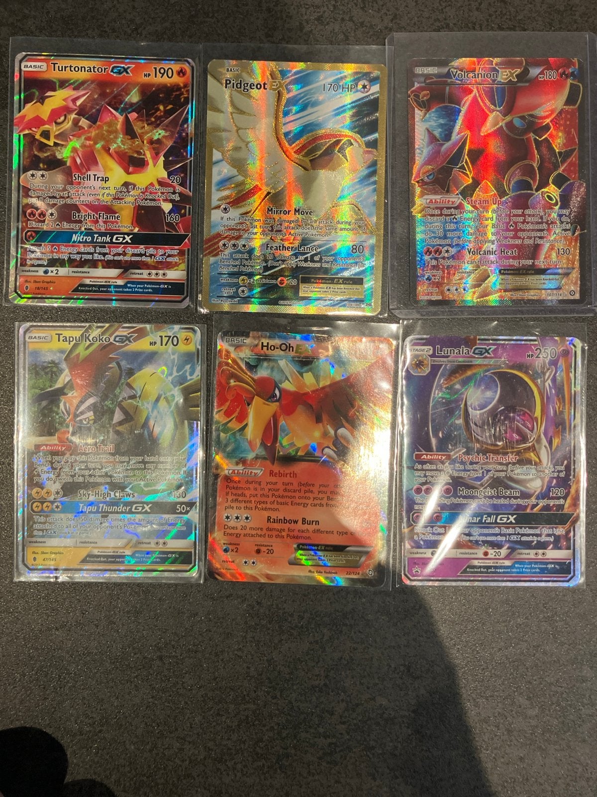 Pokémon GX/EX/Break kaarten - Turtonator, Pidgeot, Volcanion, Ophalen, Zo goed als nieuw, Meerdere kaarten
