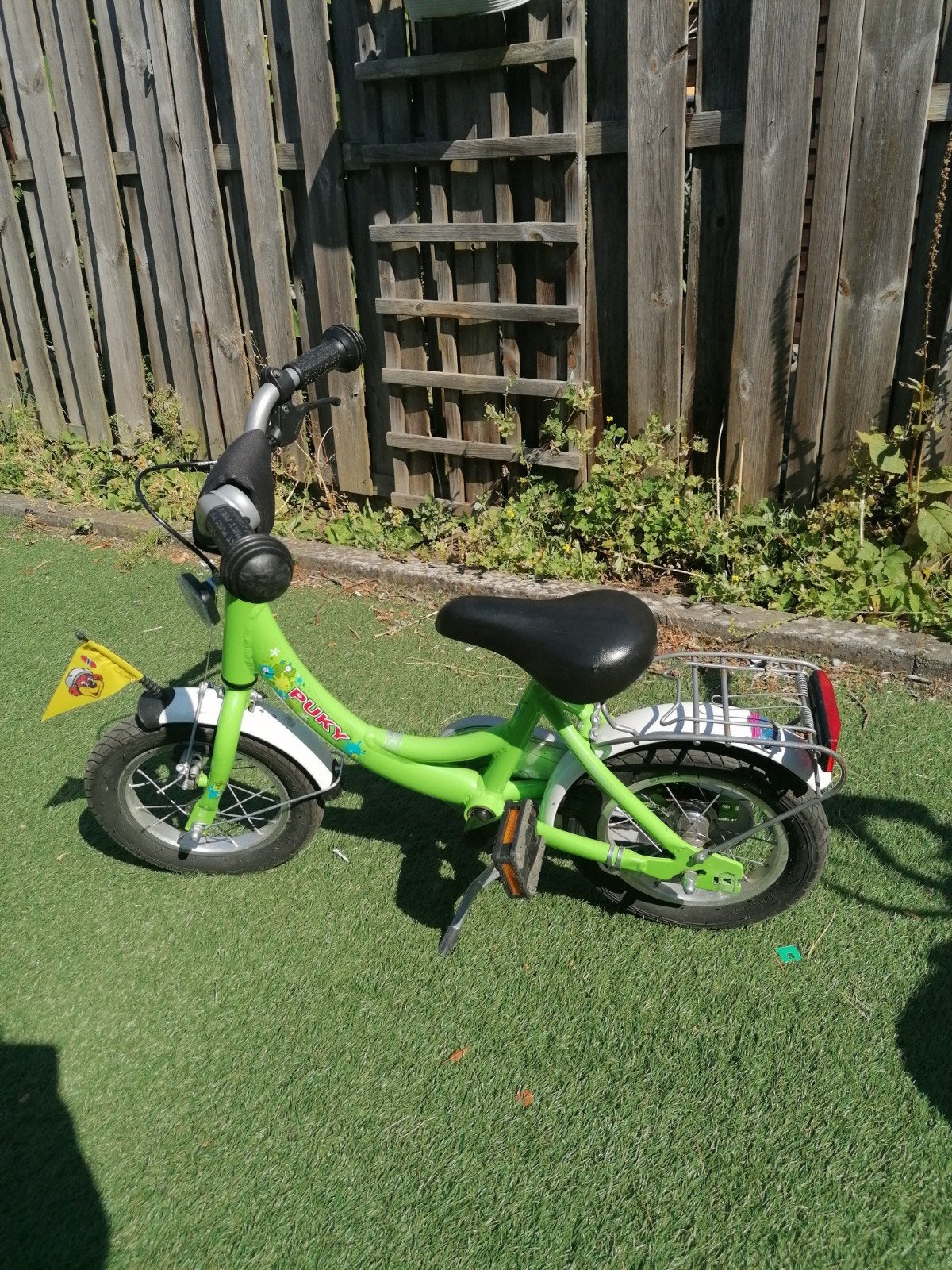 Puky kinderfiets groen met zijwieltjes (optioneel), Ophalen, Terugtraprem, Zijwieltjes, Gebruikt