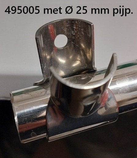 495005 RVS Open T-stuk 90 - voor buis Ø 22 mm. € 3,95, Ophalen of Verzenden, Nieuw, Overige typen