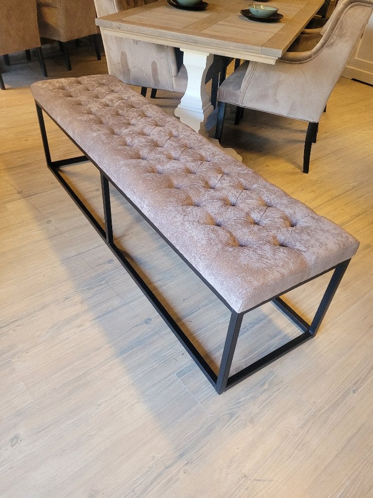 *OPRUIMING* Eetkamerbank Timmy 180 cm Taupe €329 NU €295 18, Huis en Inrichting, Stoelen, Overige kleuren, Nieuw, Ophalen of Verzenden