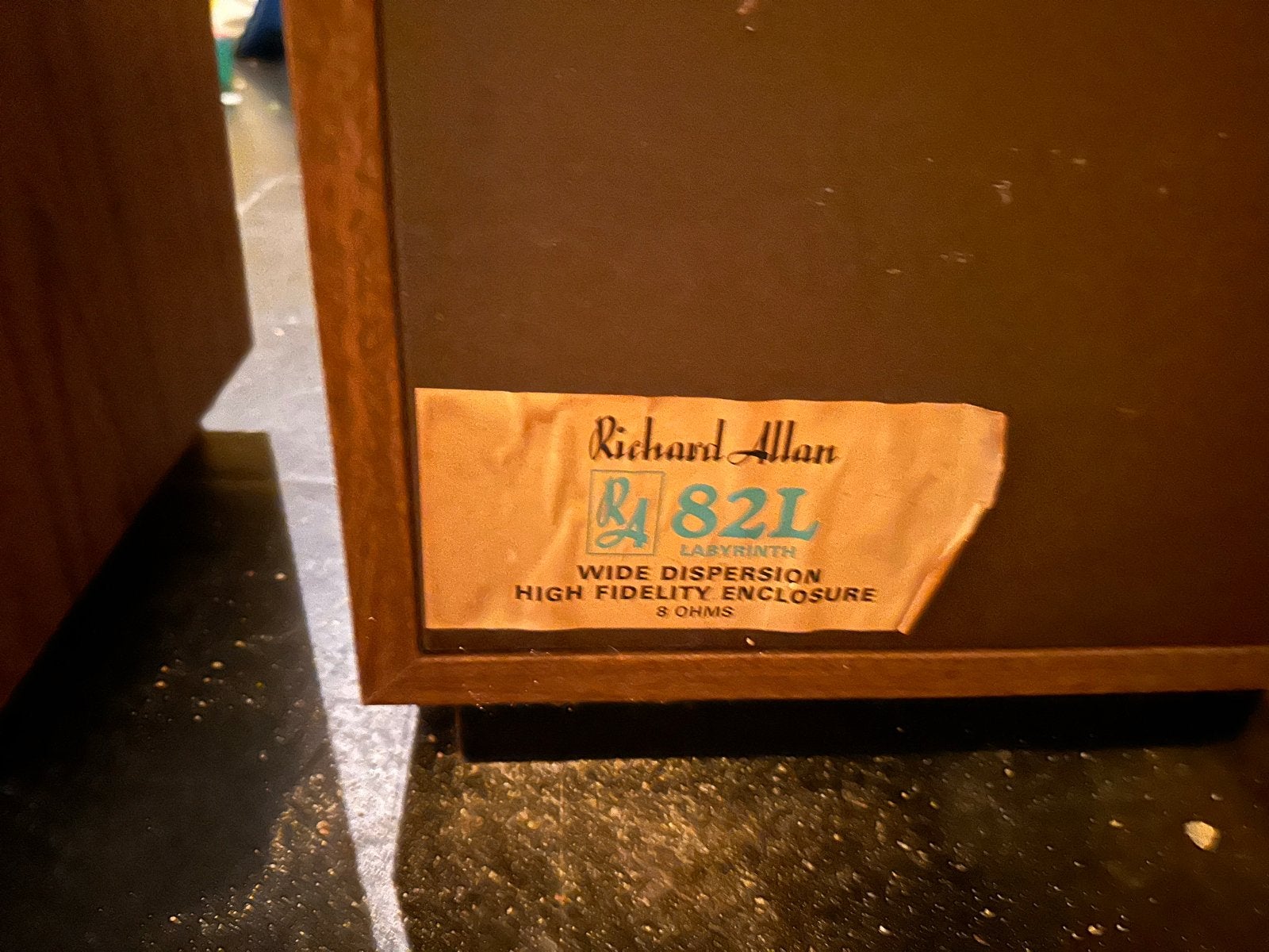 Richard Allan 82L Labyrinth HIFI Speakers - Vintage, Ophalen, Gebruikt, Stereo speakers, Overige merken