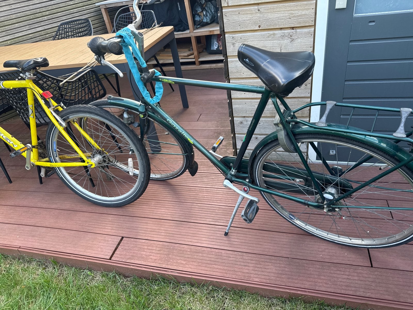 Herenfiets Gazelle en MTB Raleigh, Ophalen, Gebruikt, Velgrem, Versnellingen