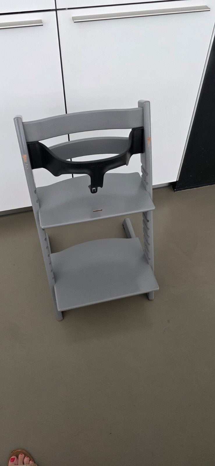Stokke Tripp Trapp meegroeistoel grijs, Ophalen, Gebruikt, Meegroeistoel, Aanschuifbaar