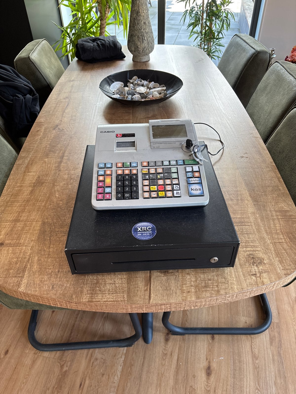 Casio kassa met kassalade, Ophalen, Gebruikt