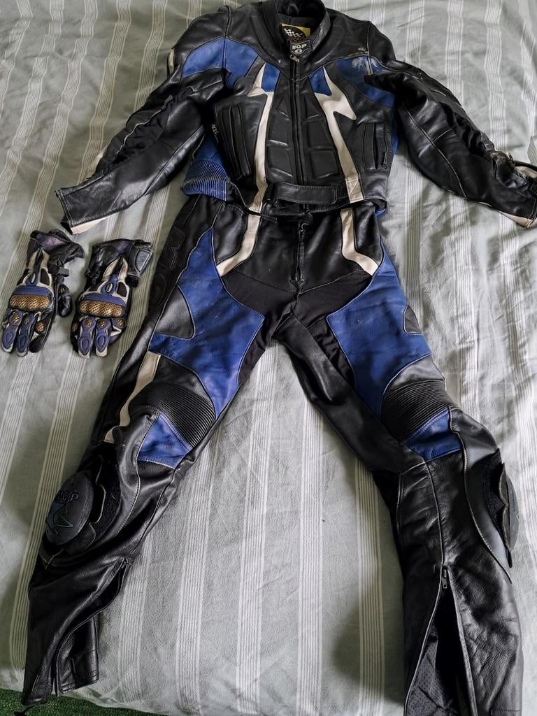 MQP leren motorpak maat 52, Motoren, Kleding | Motorkleding, MQP, Ophalen of Verzenden, Tweedehands, Heren