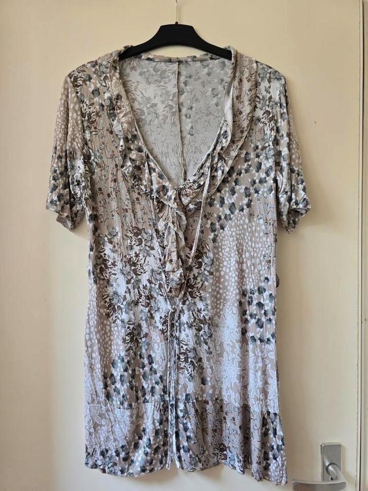 Tuniek jurk maat universele tot 42, Ophalen of Verzenden, Zo goed als nieuw, Maat 42/44 (L), Beige