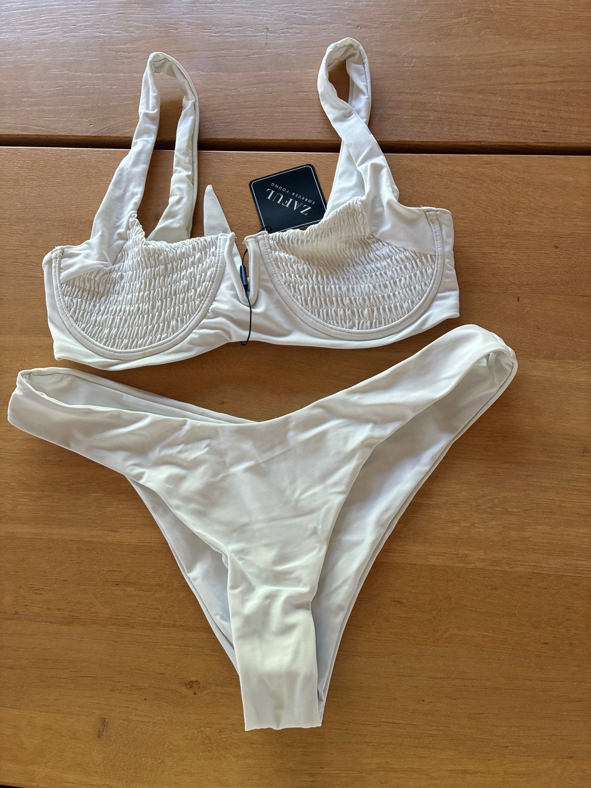 Zaful Bikini met beugel - Nieuw - Wit - Maat L, Ophalen of Verzenden, Nieuw, Wit, Bikini