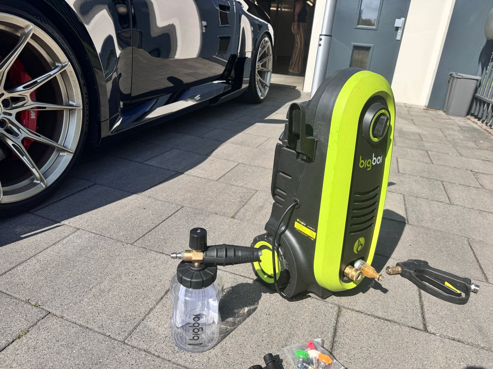 BigBoi WashR FLO hogedrukreiniger met accessoires, Ophalen, Zo goed als nieuw, Elektrisch