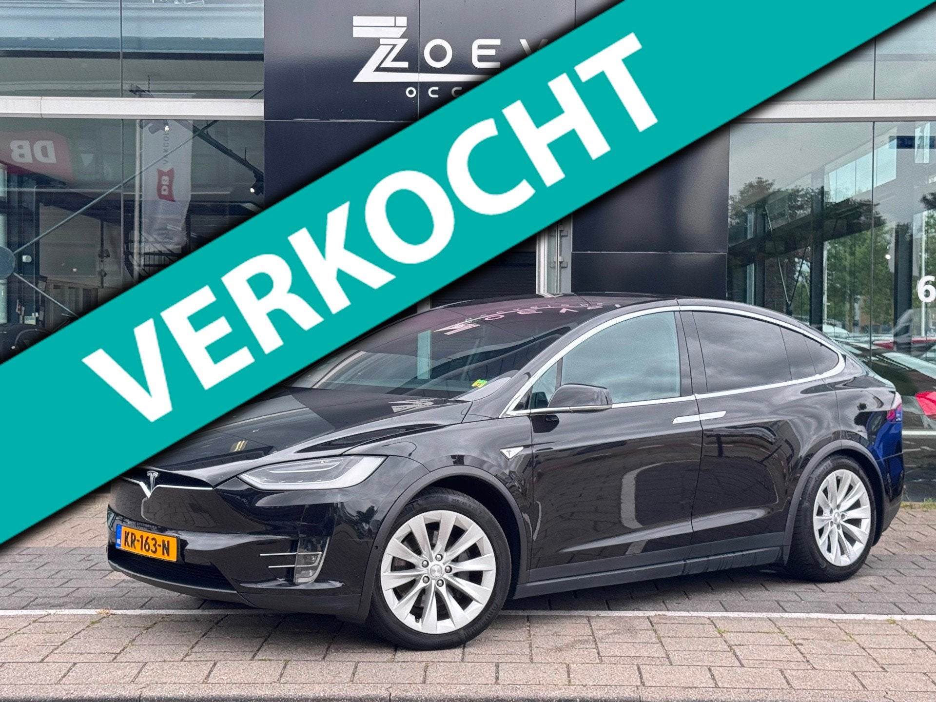 Tesla Model X 90D Base 7p., Auto's, Automaat, Model X, Zwart, 124 €/maand