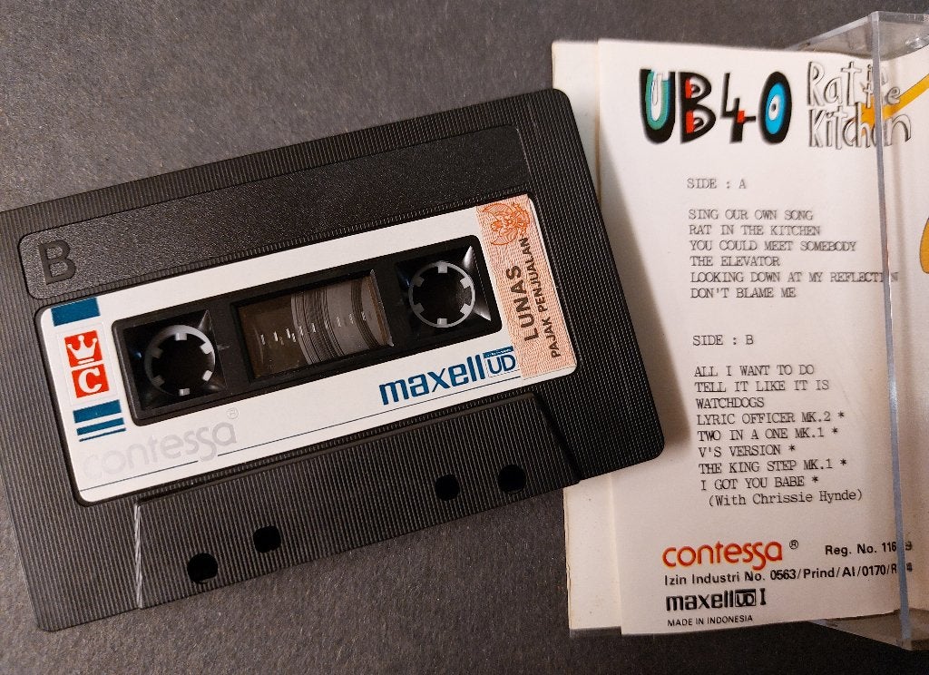 UB40 CASSETTE Indonesie Rat in the kitchen - zeldzaam UB 40, Gebruikt, Verzenden, UB40, 1 bandje