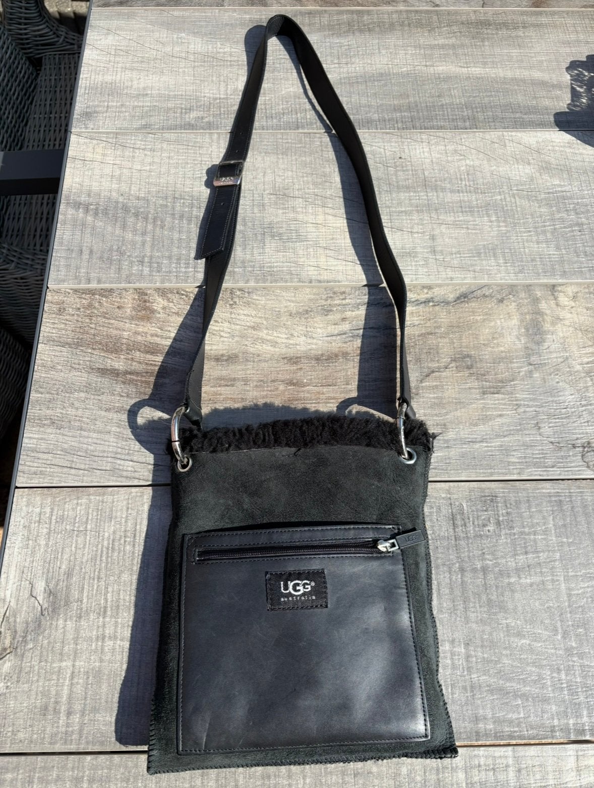 Zwarte ugg tas, Overige merken, Gebruikt, Zwart, Ophalen of Verzenden