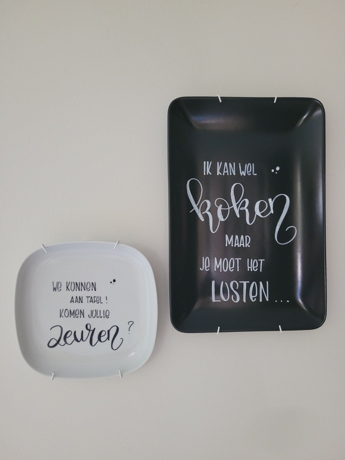 Decoratieve borden met humoristische teksten, Ophalen, Gebruikt, Overige merken, Keramiek