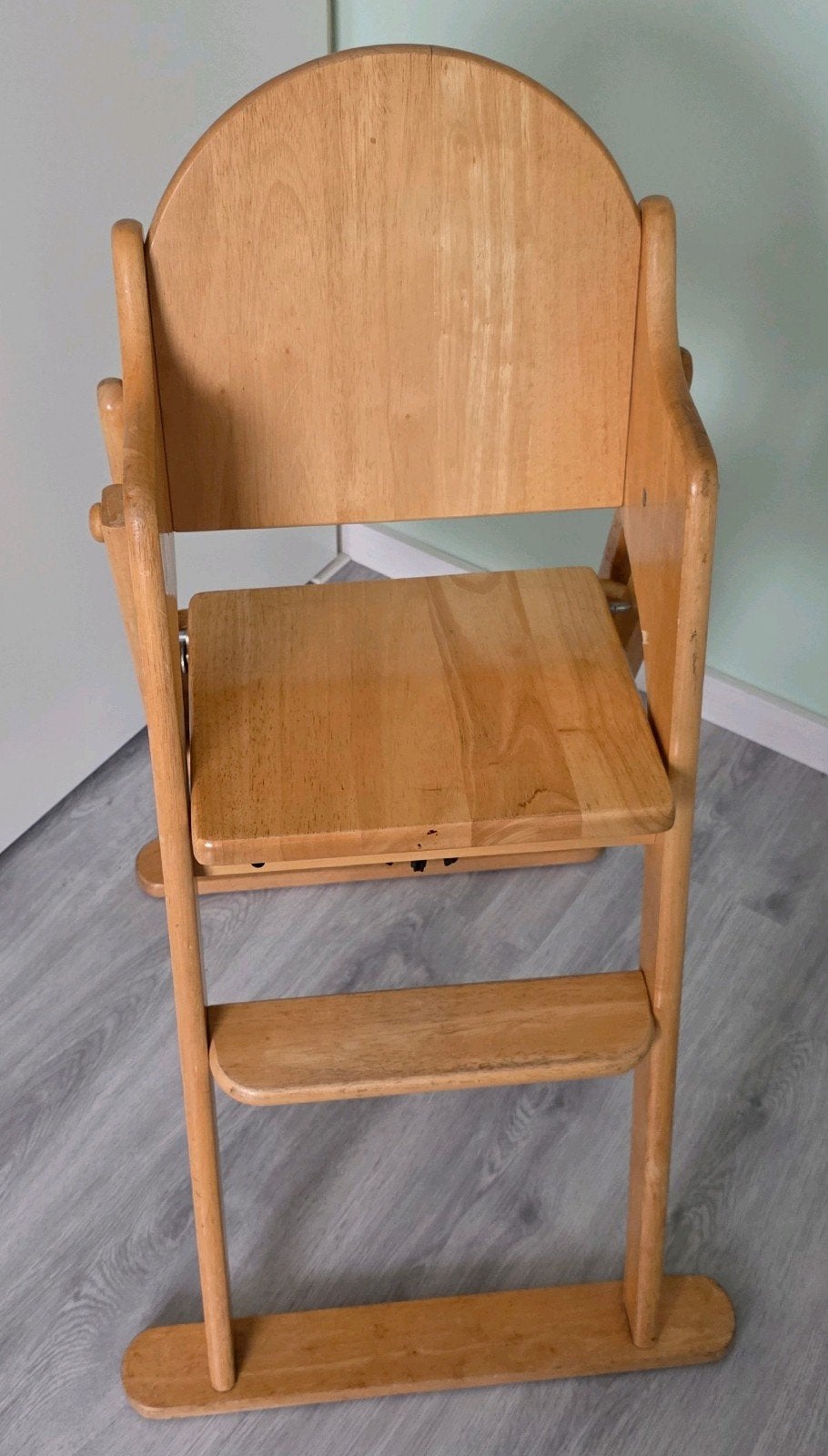 Zware houten kinderstoel, Ophalen, Gebruikt, Inklapstoel, Gordel(s)