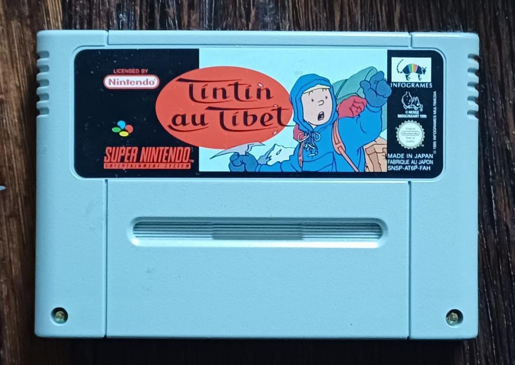 Tintin au Tibet - Super Nintendo (SNES) Cartridge, Avontuur en Actie, Gebruikt, 1 speler, Ophalen of Verzenden