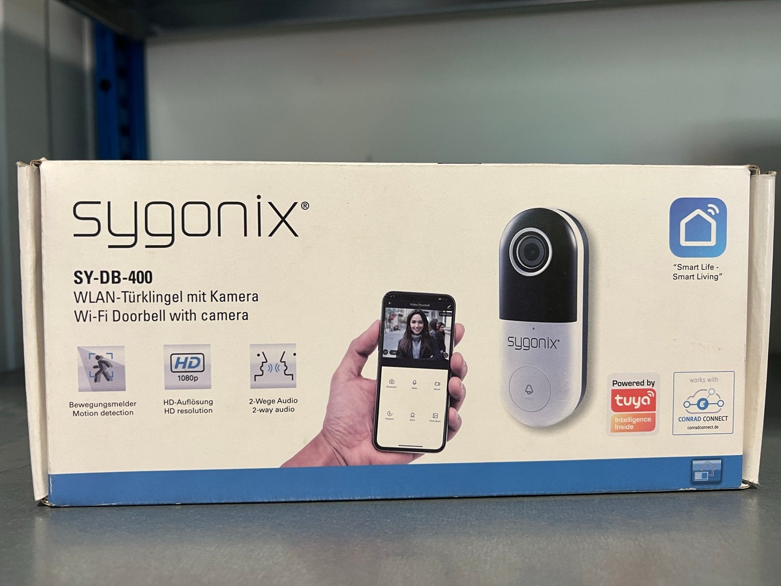 Sygonix SY-DB-400 Wifi Deurbel met Camera, Ophalen of Verzenden, Bewegingsdetectiesensor, Nieuw, Draadloos