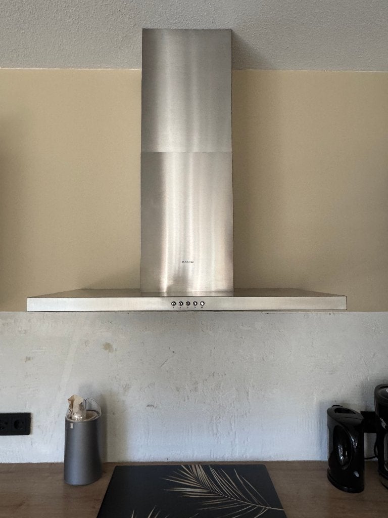 Afzuigkap 90cm, Ophalen, Gebruikt, Wandschouwkap, Motor