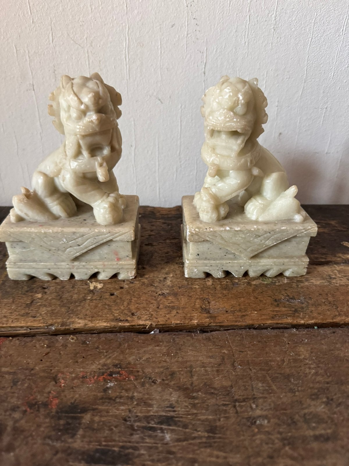 2 vintage spekstenen foo dogs, Antiek en Kunst, Ophalen of Verzenden
