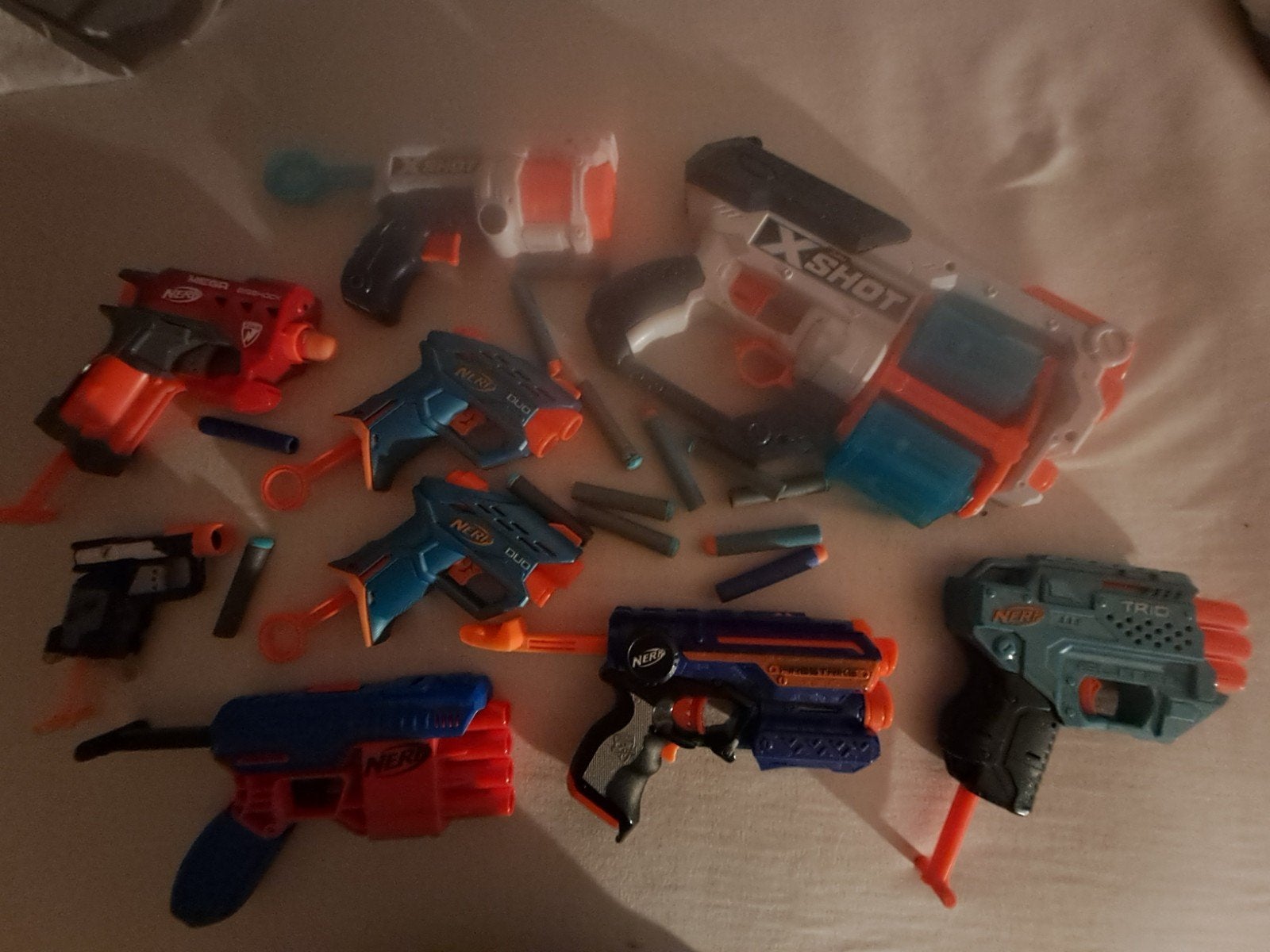 Grote collectie Nerf en X-Shot blasters met pijltjes, Ophalen