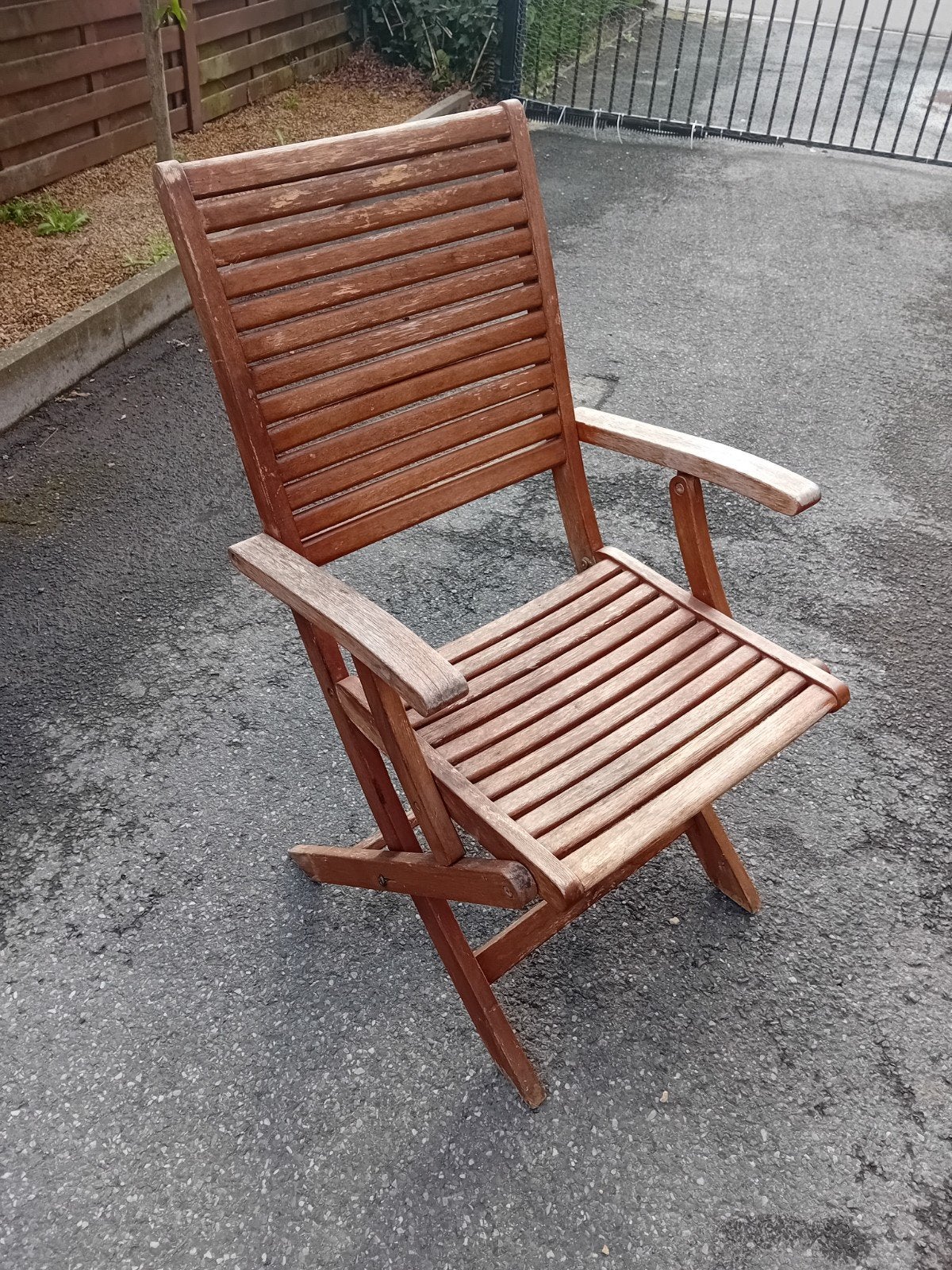 Teak houten stoelen - inklapbaar en verstelbaar